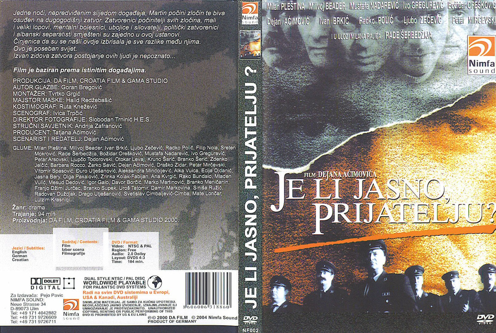 Click to view full size image -  DVD Cover - J - je_li_jasno_prijatelju_dvd - je_li_jasno_prijatelju_dvd.jpg