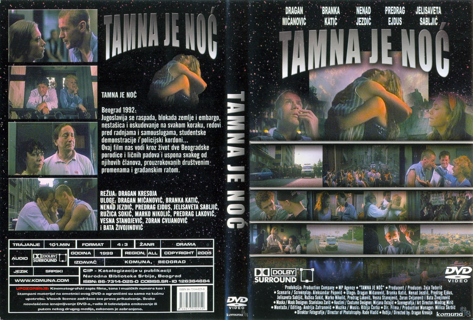 Click to view full size image -  DVD Cover - T - Tamna_je_noc_-_prednja_zadnja - Tamna_je_noc_-_prednja_zadnja.jpg