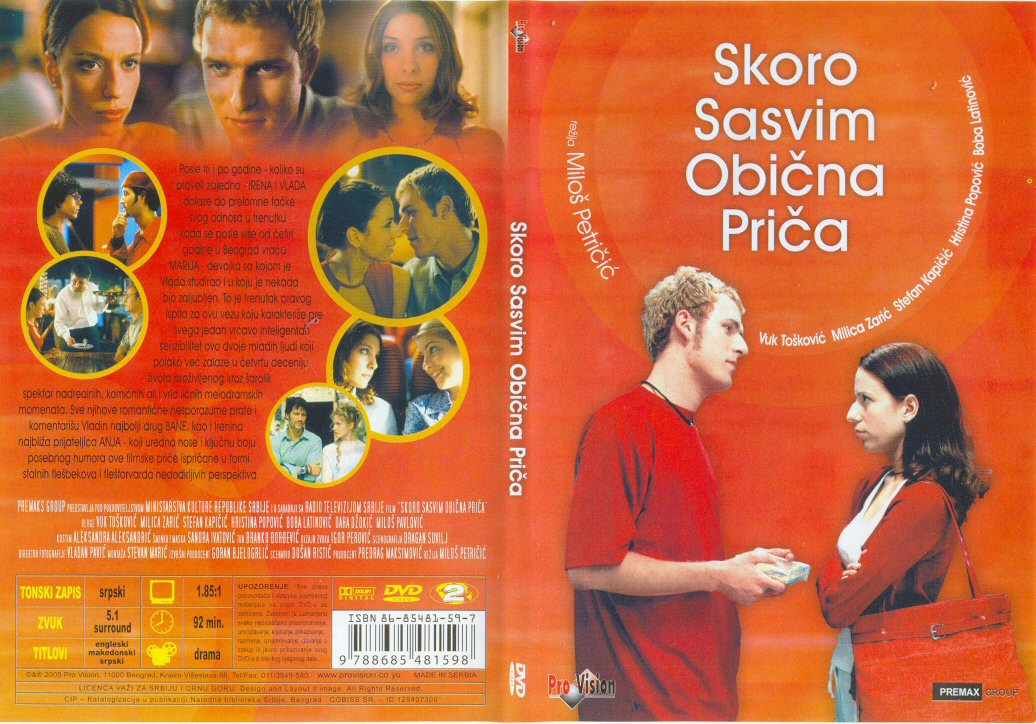 Click to view full size image -  DVD Cover - S - Skoro_sasvim_obicna_prica_-_prednja_zadnja - Skoro_sasvim_obicna_prica_-_prednja_zadnja.jpg
