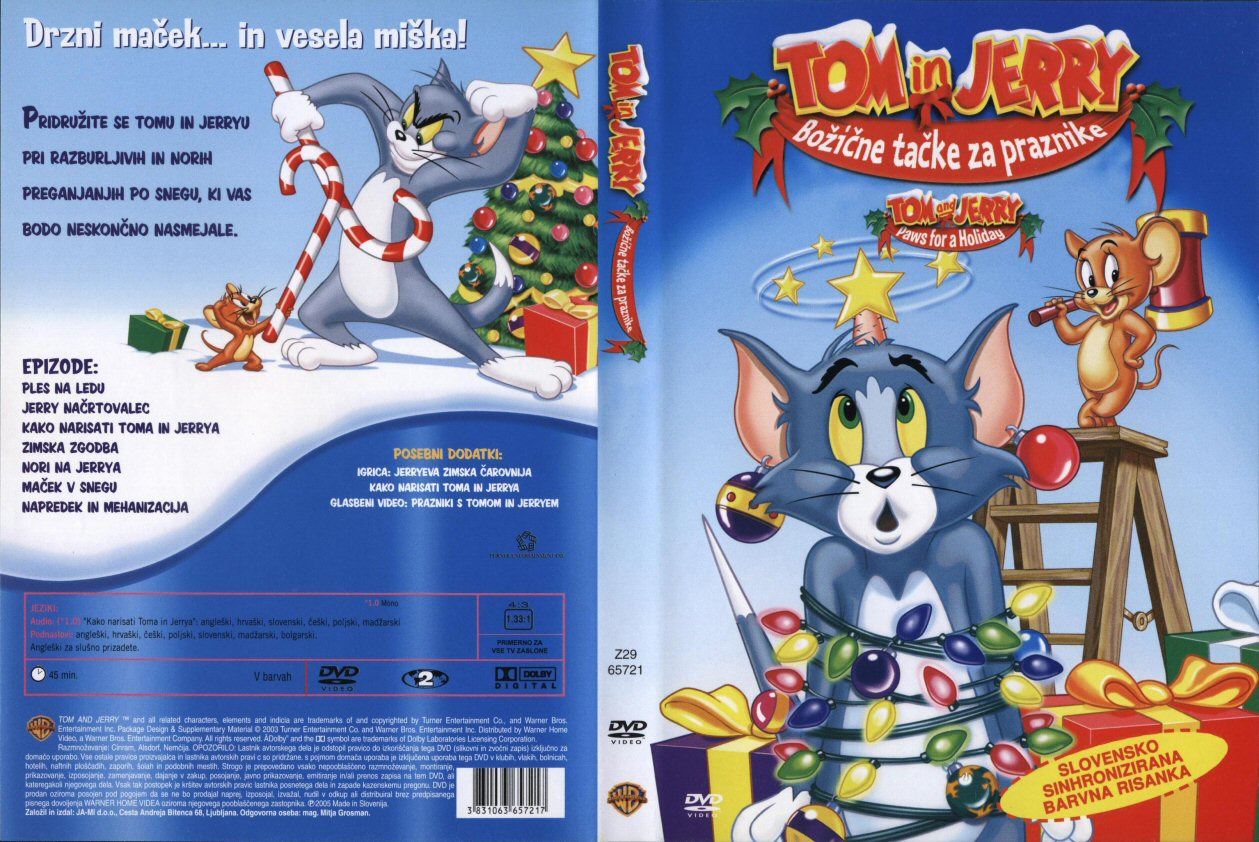 Click to view full size image -  DVD Cover - T - DVD - TOM I JERRY - PAWS FOR A HOLLIDAY - DVD - TOM I JERRY - PAWS FOR A HOLLIDAY.jpg