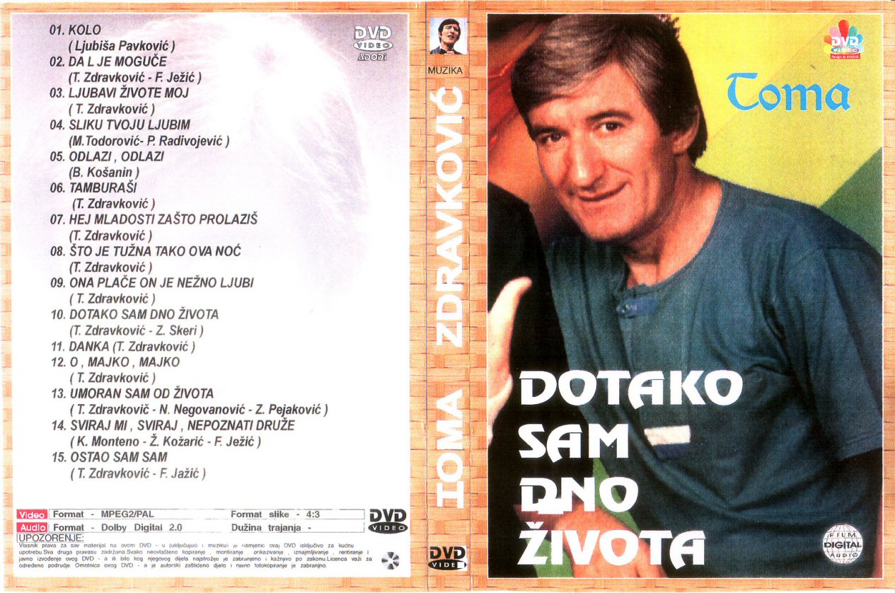 Click to view full size image -  DVD Cover - T - DVD - TOMA ZDRAVKOVIC - DVD - TOMA ZDRAVKOVIC.jpg