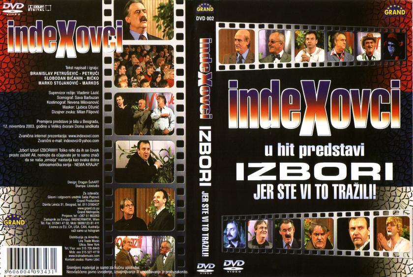 Click to view full size image -  DVD Cover - I - DVD - INDEXOVCI- IZBORI JER STE TO TRAZILI - DVD - INDEXOVCI- IZBORI JER STE TO TRAZILI.JPG