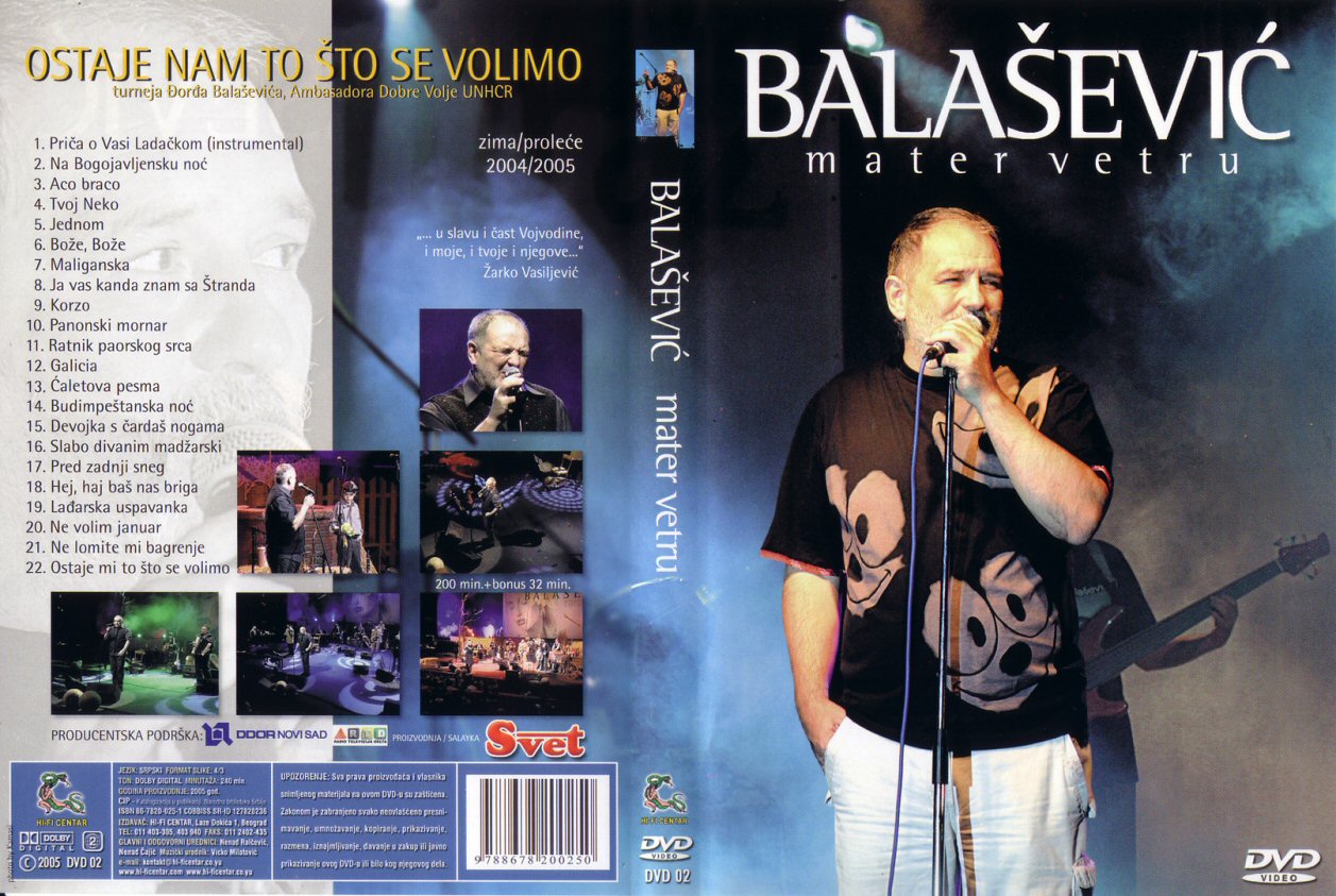 Click to view full size image -  DVD Cover - B - DVD - BALASEVIC - MATER VETRU - DVD - BALASEVIC - MATER VETRU.jpg