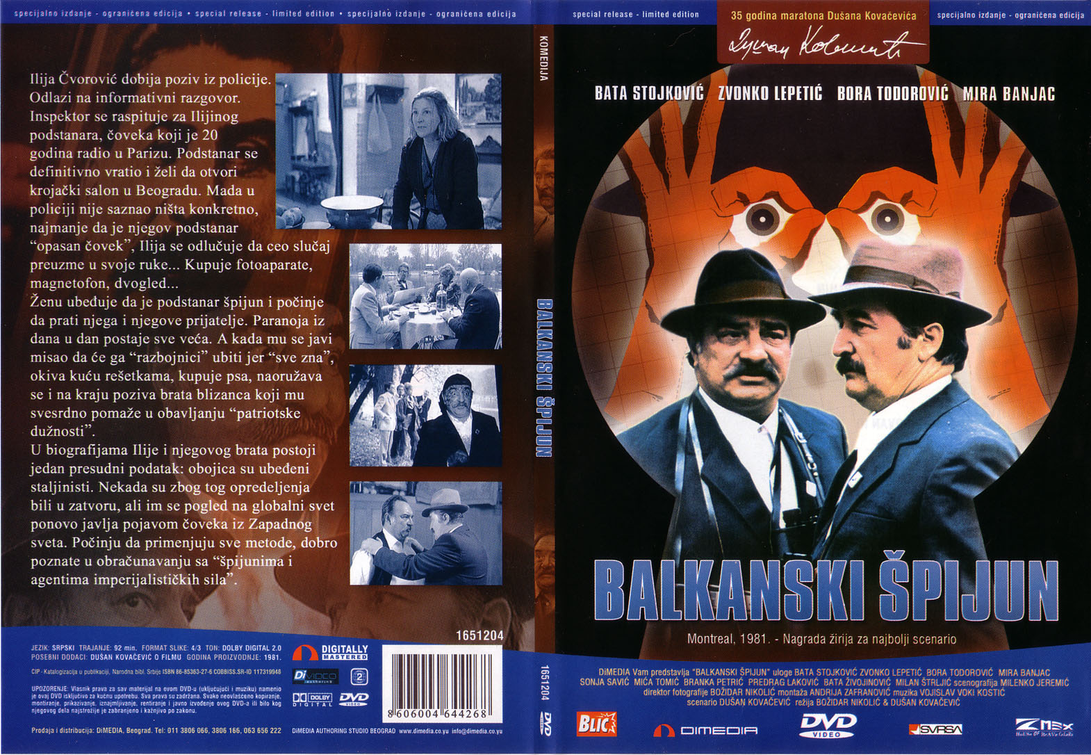 Click to view full size image -  DVD Cover - B - DVD - BALKANSKI SPIJUN (slim) - DVD - BALKANSKI SPIJUN (slim).jpg