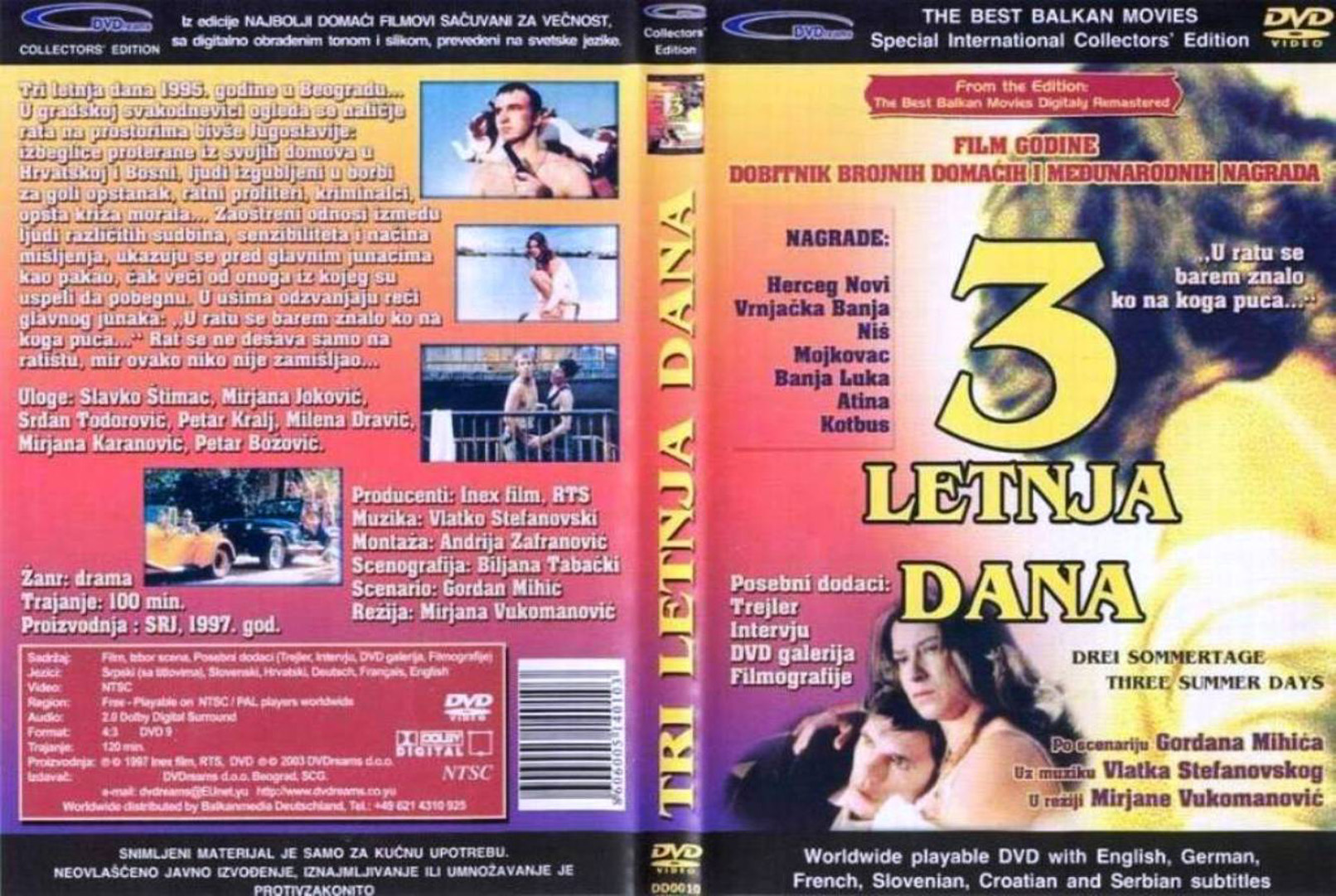 Click to view full size image -  DVD Cover - 0-9 - 3_letnja_dana_dvd - 3_letnja_dana_dvd.jpg