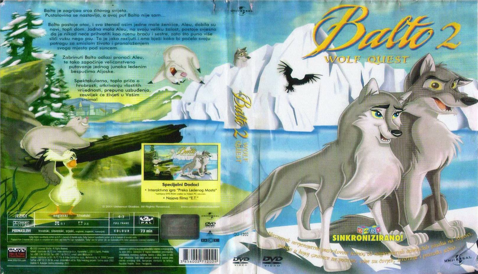Click to view full size image -  DVD Cover - B - DVD- BALTO 2.jpg - DVD- BALTO 2.jpg