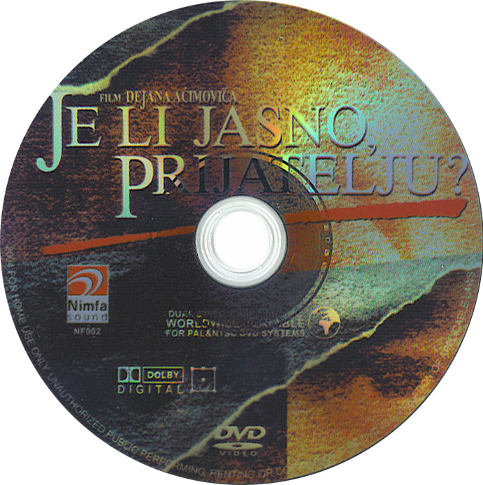 Click to view full size image -  DVD Cover - J - DVD - JE LI JASNO PRIJATELJU - CD - DVD - JE LI JASNO PRIJATELJU - CD.jpg