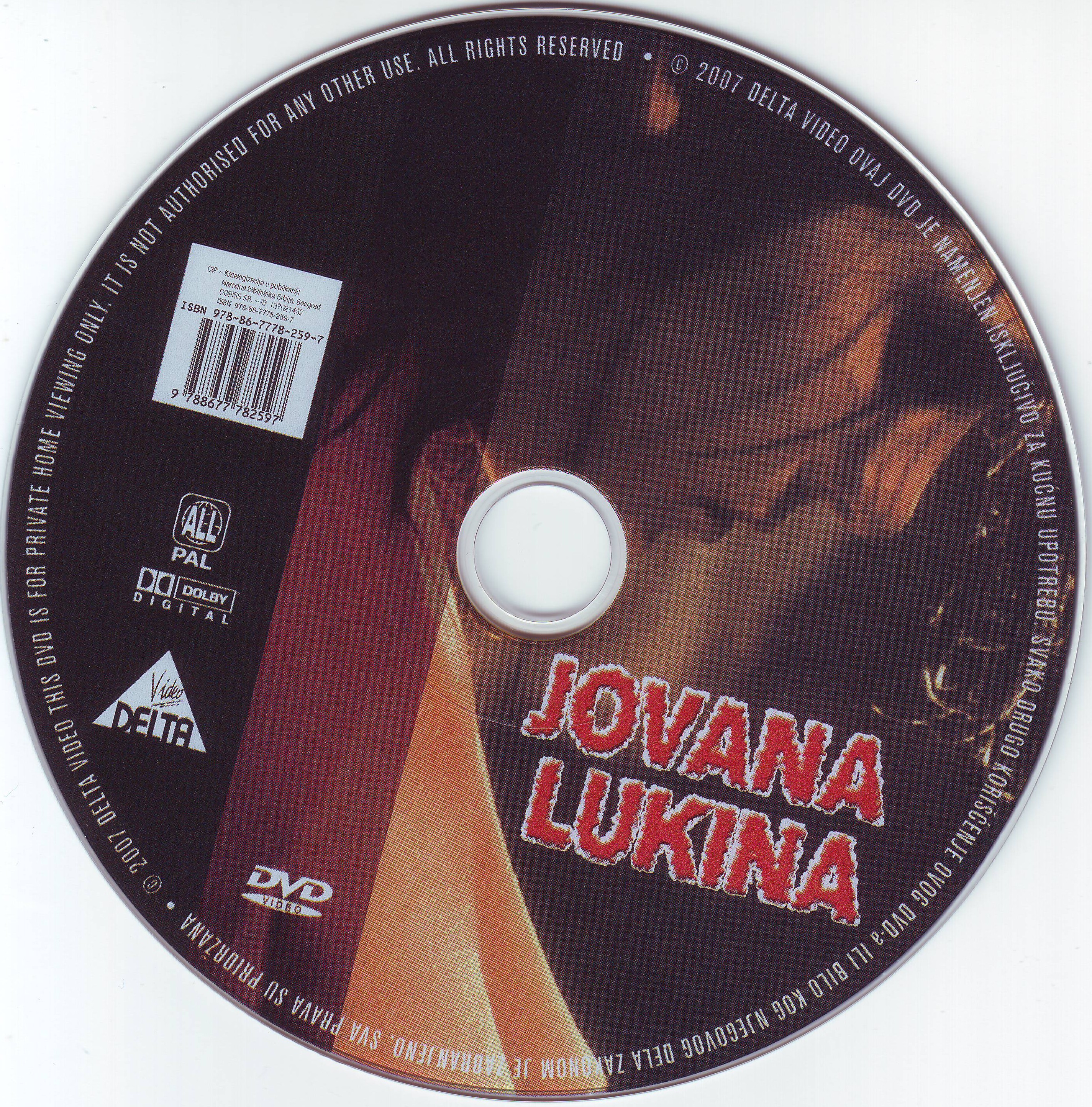 Click to view full size image -  DVD Cover - J - DVD - JOVANA LUKINA - CD - DVD - JOVANA LUKINA - CD.jpg