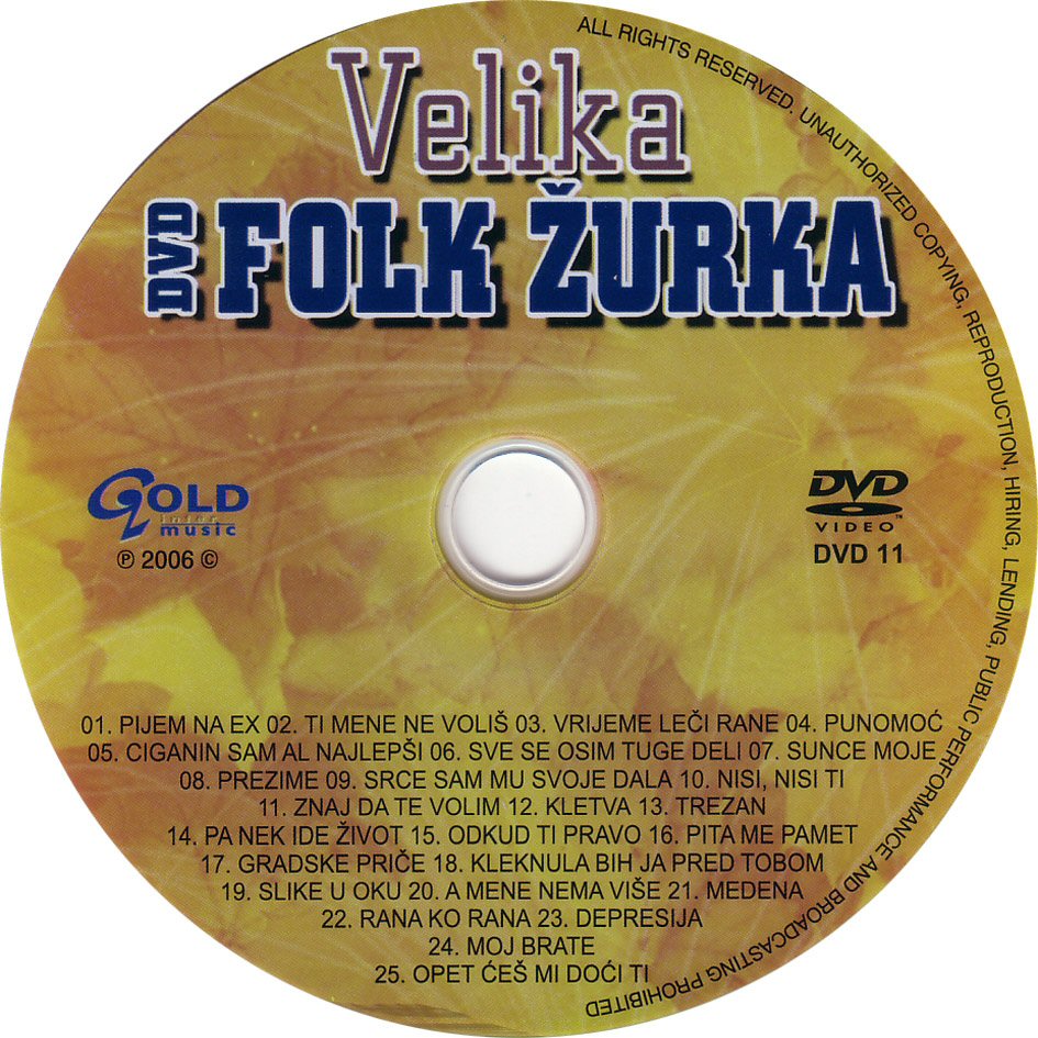 Click to view full size image -  DVD Cover - V - DVD- VELIKA FOLK ZURKA - CD - DVD- VELIKA FOLK ZURKA - CD.jpg